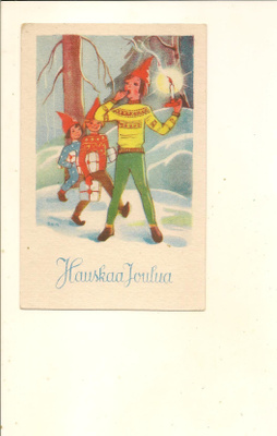 VANHA JOULUKORTTI ,,,, KULKEMATON