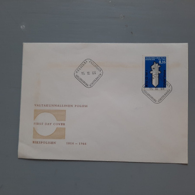 FDC Suomi 1966 Poliisi, blanco