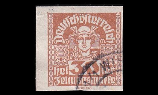 Itävalta 304x o Sanomalehtimerkki 30 H (1920)
