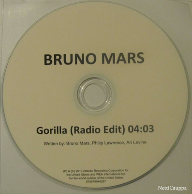 Bruno Mars • Gorilla PROMO CDr-Single