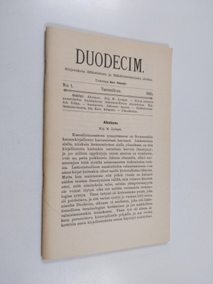Duodecim 1/1885