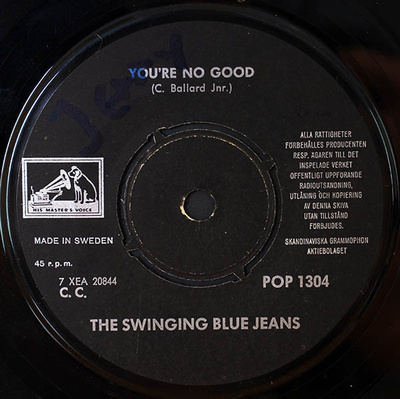 7” SINGLE RUOTSI The Swinging Blue Jeans - You're No Good