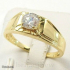 22 .. 10K Kulta Classic CZ Wedding Bridal .. Sormus - pikkukuva 1