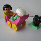 Vintage lego duplo 2784, Äiti ja lapsi ulkoilemassa - pikkukuva 2
