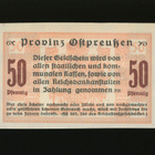 Saksa Notgeld 50 Pfennig, Könisberg 10.12.1918, 1. painos - pikkukuva 2