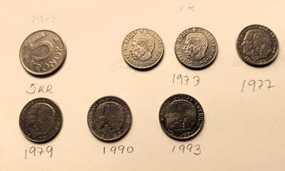Ruotsin kruunuja  1973- 1993