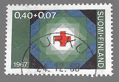 1967 pr 0,40+0,07 mk turku 24.12.68 leima liimake