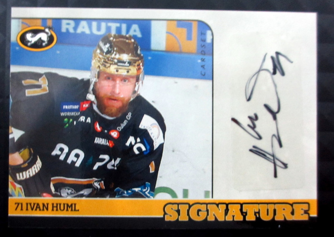 Ivan Huml signature Cardset 2014-15 Kärpät