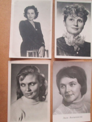 CCCP: neljä vintage filmitähtipostikorttia