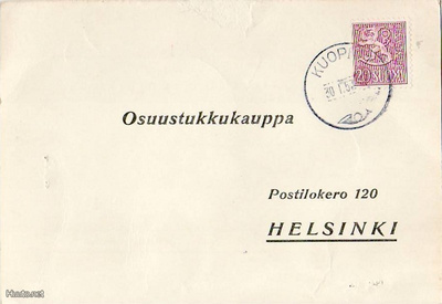 FIRMAKORTTI KUOPIO SUOMEN VÄRI-JA VERNISSATEHDAS