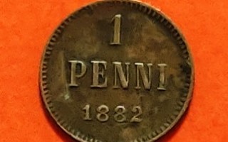 1 penni 1882. HARVINAINEN. (KD8)