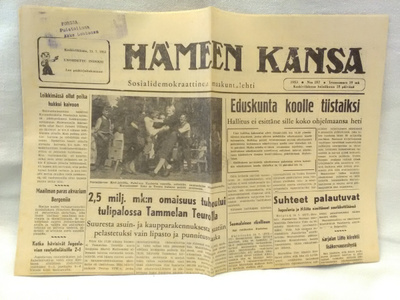Hämeen Kansa 15.7.1957
