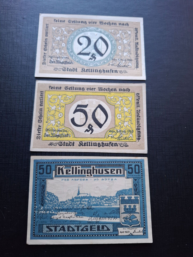 Saksa Stadt Kellinghusen 3 seteliä 1920