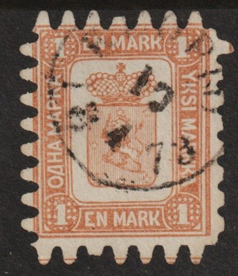 1866 1 Markan isohampainen merkki leimattuna