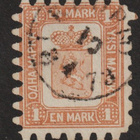 1866 1 Markan isohampainen merkki leimattuna - pikkukuva 1