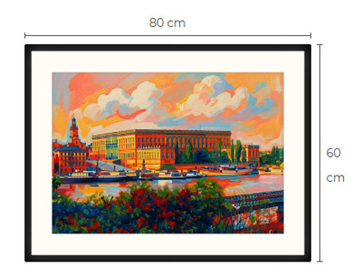 Uusi Kuninkaanlinna Tukholma art print taulu 60 cm x 80 cm