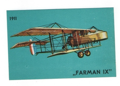 Lentokone FARMAN IX (piirretty kortti) #467