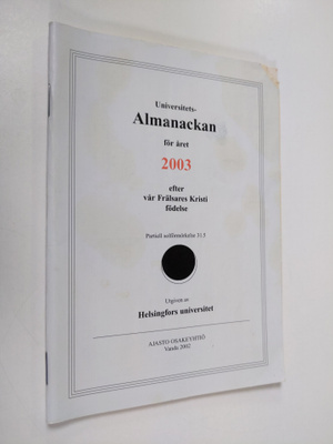 Universitets almanackan för året 2003 efter vår Frälsares...