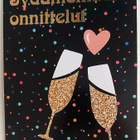 "Sydämelliset Onnittelut!" KULKEMATON POSTIKORTTI - pikkukuva 1