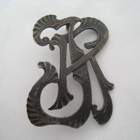 Nimikirjaimet Monogrammi JR metallia - pikkukuva 1
