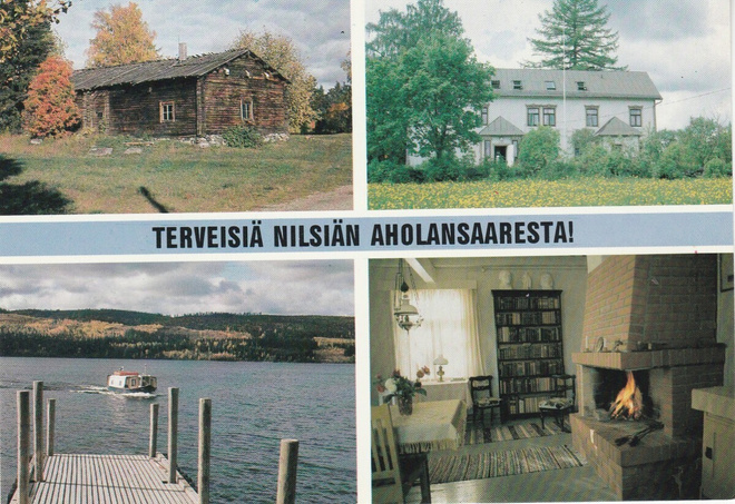 Postikortti, NILSIÄ,  Aholansaari, monikuvakortti