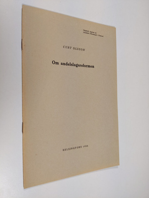 Curt Olsson : Om andelslagsreformen
