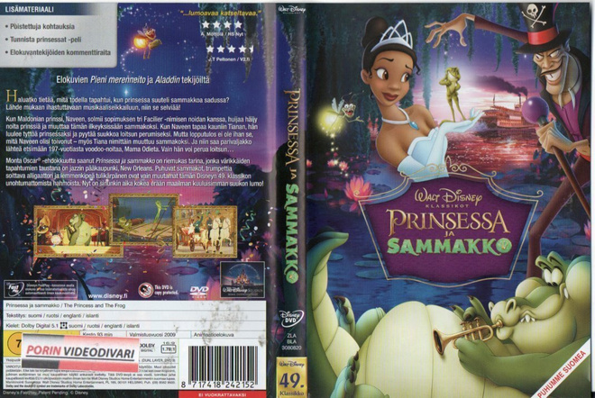 PRINSESSA JA SAMMAKKO	(18 134)	-FI-	DVD			49. disney klas.,