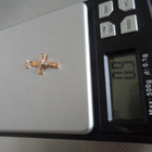 Kultainen risti riipus 14K 25mm - pikkukuva 4