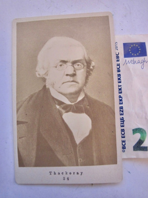 VANHA CDV Valokuva Kirjailija Willima Thackeray 1870-l