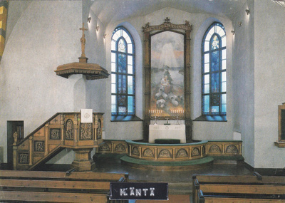 KIRKKOKORTTI - MÄNTÄN KIRKKO - SISÄKUVA - 1