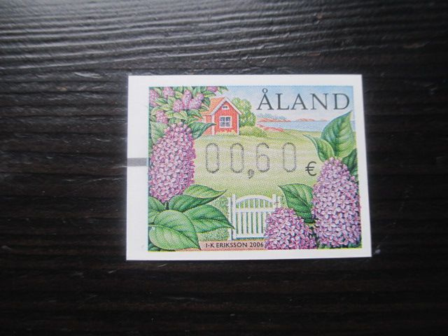 Åland: Postimaksulipuke  Piha syreeni 2006 **