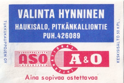 Haukisalo,  Valinta Hynninen  , A&O ,  b417