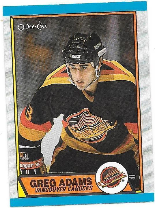 1989-90 OPC #178 Greg Adams Vancouver Canucks