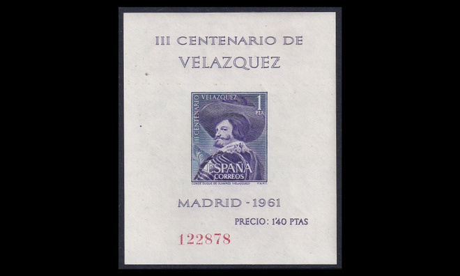 Espanja 1240BL16 ** Taidemaalari Velázquez (1961)