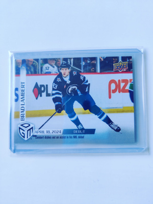 Brad Lambert 23-24 UD Game Dated Moments Rookie /1199