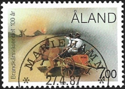 Åland 1987 Palokuntatoiminta  EP Lape 024 alareuna LOISTO