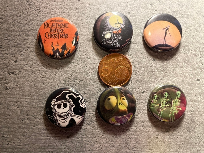 Tim Burton Nightmare Before Christmas /Corpse Bride pinssejä