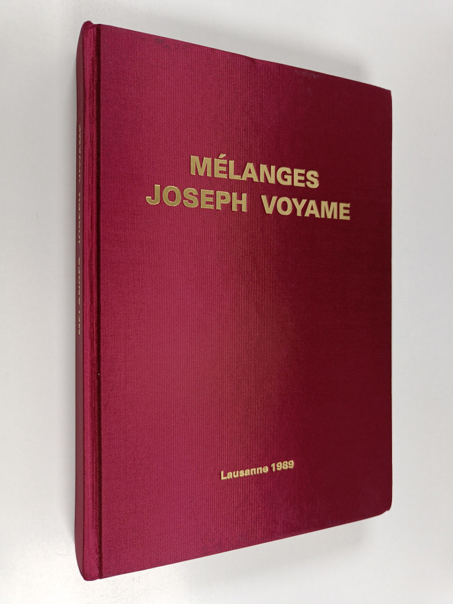 Francois Dessemontet : Melanges Joseph Voyame : recueil d...
