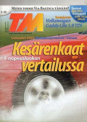Tekniikan Maailma n:o 5 2005 Kesärenkaat vertailussa. Volksw