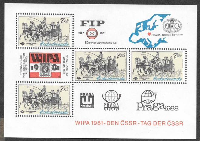 Tsekkoslovakia - WIPA 1981 (Mic. 4x2602 ; BL 44)