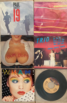 7” sinkkuja… David Bowie, Donna Summer, Wham, ym