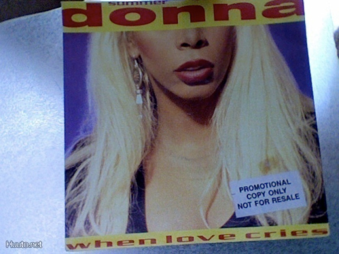 DONNA SUMMER :: WHEN LOVE CRIES :: VINYYLI  7"      1991