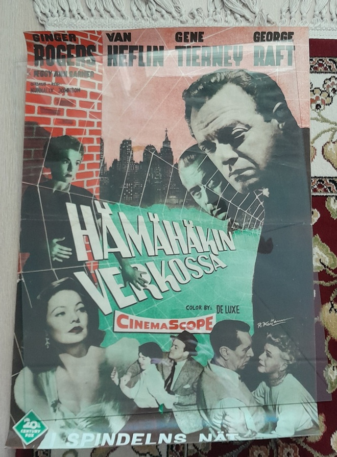 Hämähäkin verkossa - Elokuvajuliste (1954 / Ginger Rodgers)