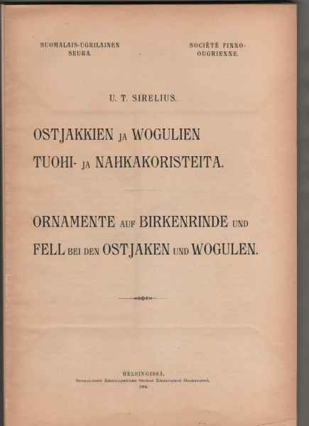 Sirelius: Ostjakkien ja wogulien tuohi- ja nahkakorist, 1904