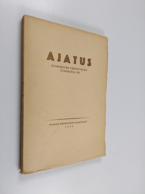 Ajatus 7 : Filosofisen yhdistyksen vuosikirja VII 1934