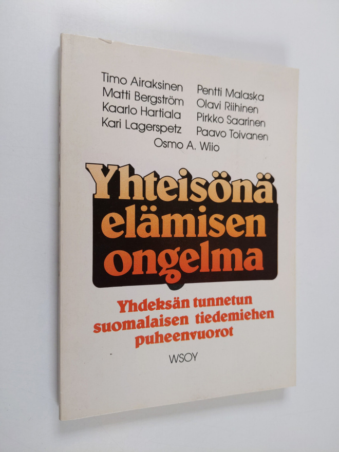 Yhteisönä elämisen ongelma : studia generalia -esitelmäsa...