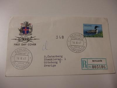 Ensipäiväkuori v. 1967 , Islanti
