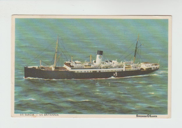 Postikortti, LAIVA  S/S SUECIA--S/S BRITANNIA