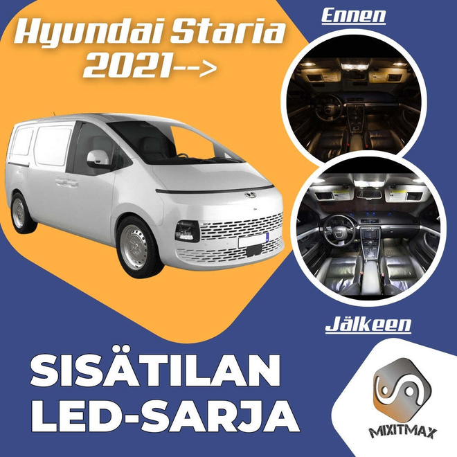 Hyundai Staria Sisätilan LED-sarja 10-osainen