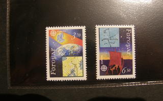 FÄRSAARET 1991 F 217-18 + 221-22 EUROPA + Pohjola sarjat  **